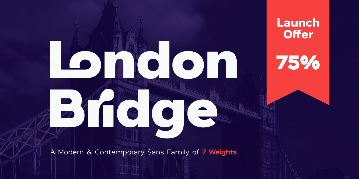 Пример шрифта London Bridge Extra Bold